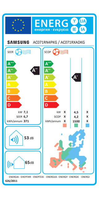 Condizionatore Samsung canalizzabile media prevalenza 24000 BTU inverter A++ unità esterna 6,8 kW commerciale