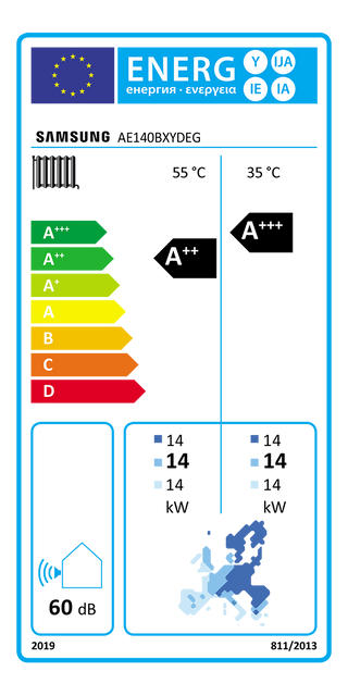 Pompa di calore aria acqua Samsung EHS Mono HT Quiet 14 kW monoblocco monofase R32 A++ ad alta temperatura
