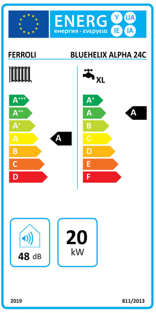 Caldaia a condensazione Ferroli Bluehelix Alpha 24 C