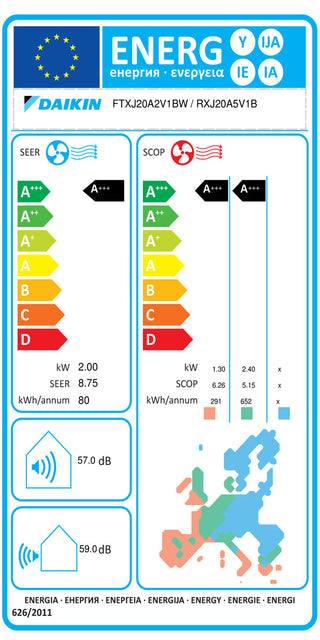 Condizionatore Daikin Emura 3 7000 BTU R32 Inverter A+++ WiFi Silver