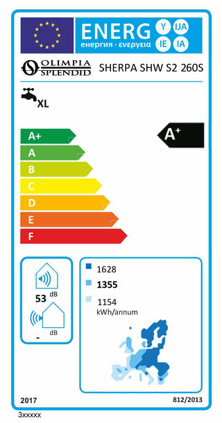 Scaldabagno a pompa di calore Olimpia Splendid Sherpa SHW S2 260S 250 litri A+ con serpentina