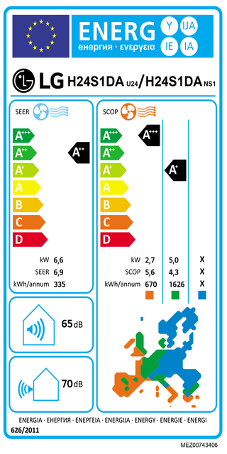 Condizionatore LG DUALCOOL Deluxe AI 24000 BTU R32 Inverter WiFi A++/A+