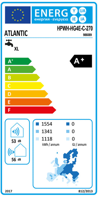 Scaldabagno a pompa di calore Atlantic Explorer 270 L S con serpentina