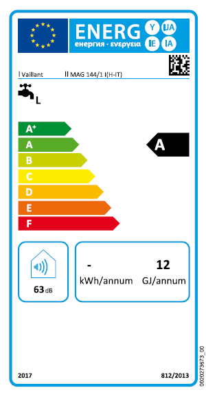 Scaldabagno istantaneo a gas Vaillant Atmomag mini 144/1 i camera aperta 14 l/min. metano