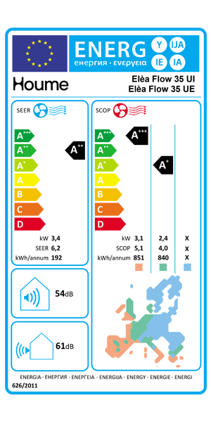 Condizionatore Houme Elèa Flow 12000 BTU R32 Inverter A++ WiFi