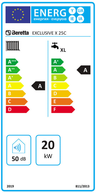 Caldaia Beretta Exclusive X 25 C a condensazione camera stagna 20 kW metano GPL