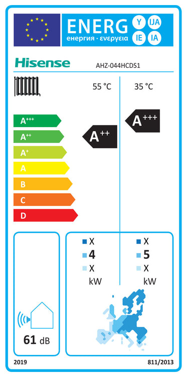 Pompa di calore aria-acqua Hisense Hi-Therma 4,4 kW monoblocco monofase R32 A++