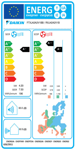 Condizionatore Daikin Emura 3 15000 BTU R32 inverter A++ con WiFi Bianco