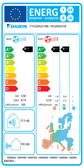 Condizionatore Daikin Emura 3 9000 BTU R32 Inverter A+++ con WiFi Nero