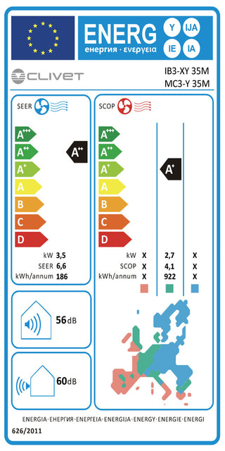 Condizionatore Clivet CONSOLE 3 12.000 BTU light commercial Inverter A++ R32