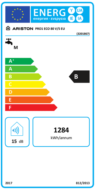 Scaldabagno Elettrico Ariston Pro1 Eco Verticale 80 litri