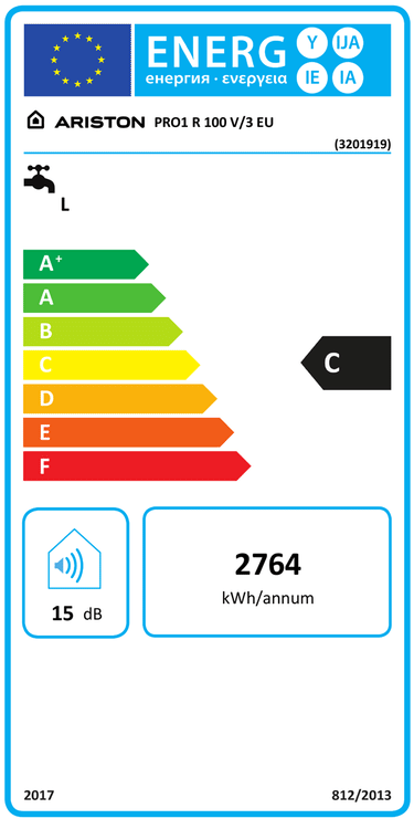 Scaldabagno Elettrico Ariston Pro1 R Verticale 100 litri