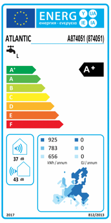 Scaldabagno a pompa di calore Atlantic Calypso VM R290 WiFi 150 L