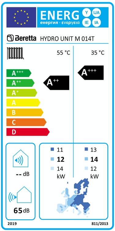 Pompa di calore aria acqua Beretta Hydro Unit M 14 kW Monoblocco Trifase Inverter R32 A++