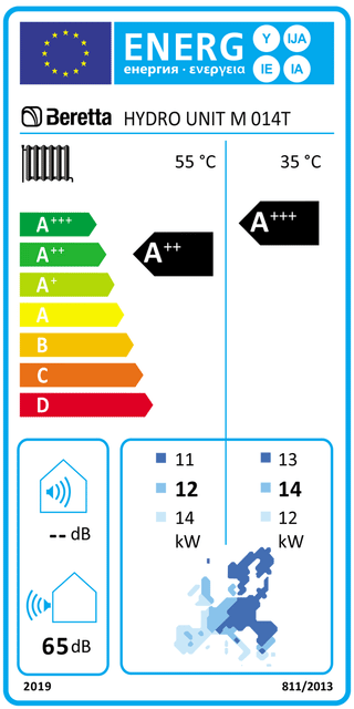 Pompa di calore aria acqua Beretta Hydro Unit M 14 kW Monoblocco Trifase Inverter R32 A++