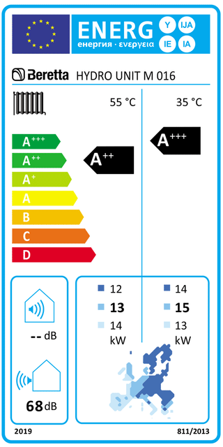 Pompa di calore aria acqua Beretta Hydro Unit M 16 kW Monoblocco Monofase Inverter R32 A++