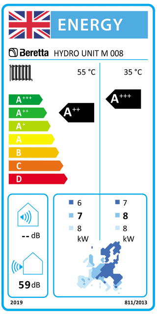 Pompa di calore aria acqua Beretta Hydro Unit M 8 kW Monoblocco Monofase Inverter R32 A++