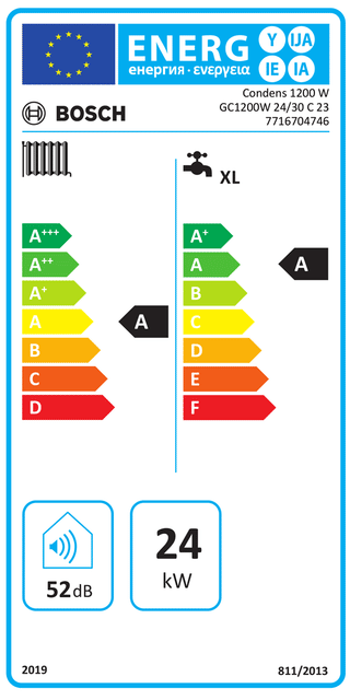 Caldaia a condensazione Bosch Condens 1200 W 24/30 C 23 Metano