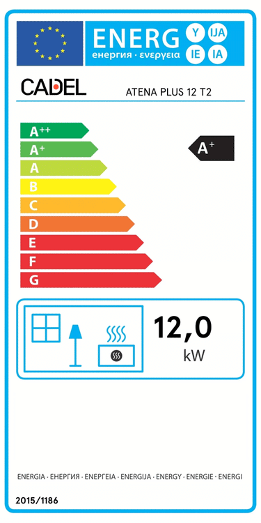 Stufa a pellet Cadel Atena Plus 12 ad aria canalizzata 12 kW - WiFi BIANCO