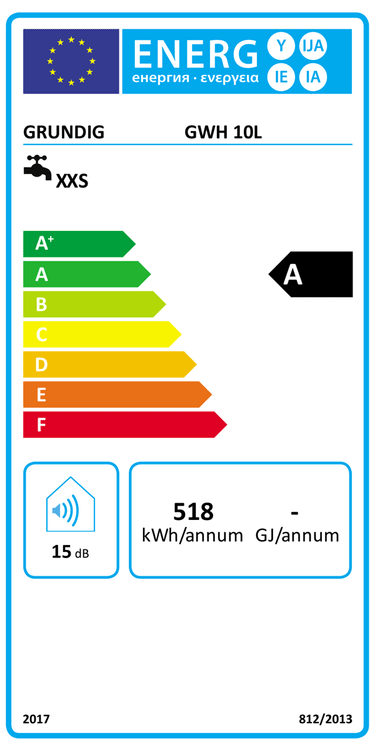 Scaldabagno elettrico Grundig Teeny Line GWH Sopralavello 10 Litri