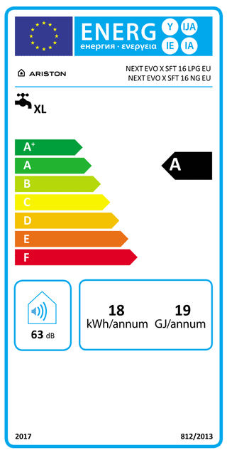 Scaldabagno a gas Ariston Next Evo X istantaneo a camera stagna GPL 16 l/min