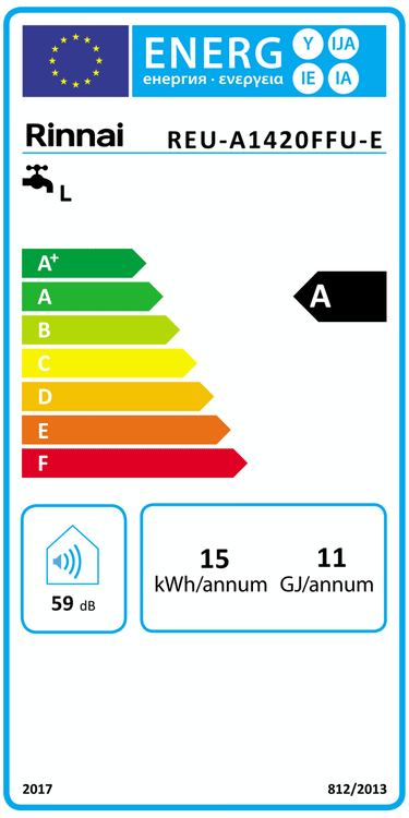 Scaldabagno istantaneo a gas Rinnai Infinity 14i elettronico camera stagna per interno 14 l/min GPL