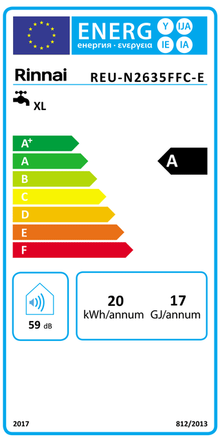 Scaldabagno a gas Rinnai Infinity Sensei a condensazione da interno 26 l/min METANO