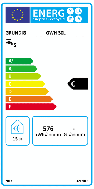 Scaldabagno elettrico Grundig Teeny Line GWH Sopralavello 30 Litri