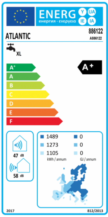 Scaldabagno a pompa di calore Atlantic Explorer R290 270 L S con serpentina