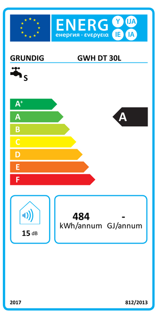 Scaldabagno elettrico Grundig Twin Line 30 Litri - Verticale/Orizzontale