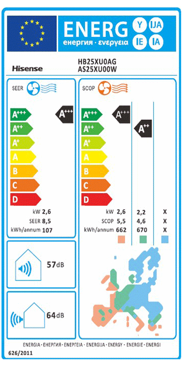 Condizionatore Hisense Uni HB 9000 BTU R32 Inverter WiFi A+++/A++