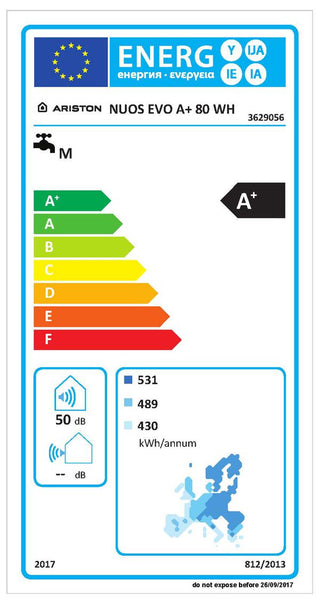 Scaldabagno pompa di calore Nuos evo 80 A+ wh Ariston 80 litri