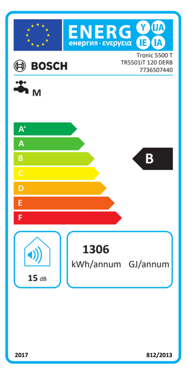 Scaldabagno elettrico Bosch Tronic 5500i T TR5501iT 120 DERB Wi-Fi Verticale/Orizzontale 83 Litri