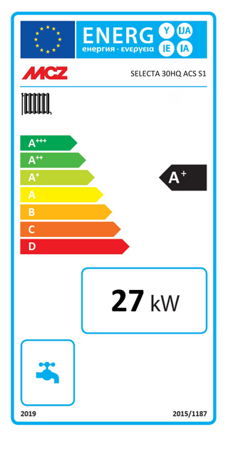 Caldaia a pellet Idro MCZ Selecta 30 HQ S1 27 kW ad acqua