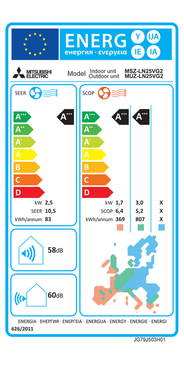 Condizionatore Mitsubishi Electric Kirigamine Style MSZ-LN 9000 BTU R32 inverter A+++ wifi bianco