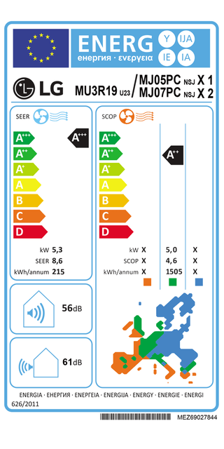 Condizionatore LG DUALCOOL Libero Smart trial split 7000+9000+9000 BTU inverter A+++ wifi unità esterna 5.2 kW