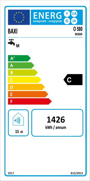 Scaldabagno elettrico linea Must+ Baxi o580 80 litri orizzontale 5 anni