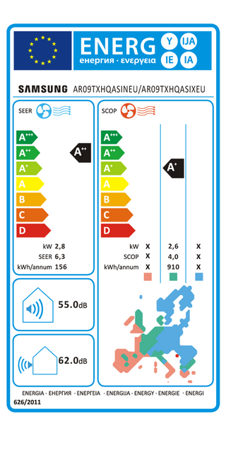 Condizionatore Samsung AR35 9000 BTU R32 inverter A++