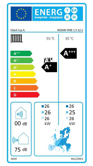Pompa di calore aria acqua Clivet Edge EVO 2.0 EXC 26 kW monoblocco trifase R32 A+++