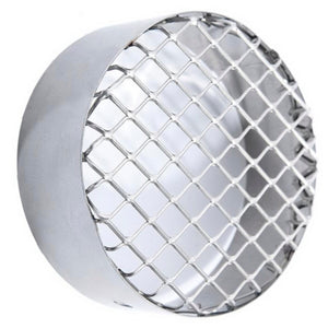 Griglia aspirazione antintrusione per scarico fumi caldaia a condensazione diam. 100 mm. inox