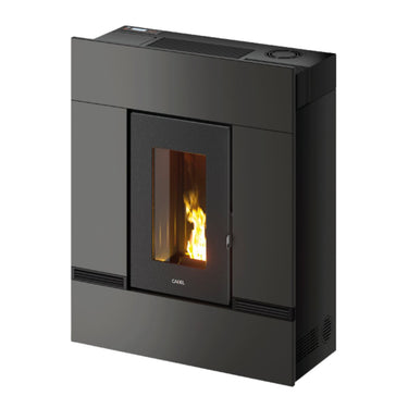 Stufa a pellet Cadel Mithos Plus 12 PS 12 kW ad aria canalizzata - WiFi Antracite 