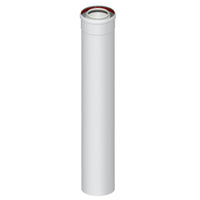 Elemento dritto coassiale universale m/f ø 60/100 da 1000 mm. per scarico fumi caldaia a condensazione