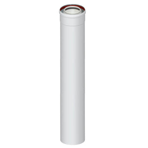 Elemento dritto coassiale universale m/f ø 60/100 da 1000 mm. per scarico fumi caldaia a condensazione