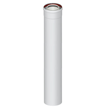 Elemento dritto coassiale universale m/f ø 60/100 da 1000 mm. per scarico fumi caldaia a condensazione