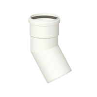Curva 30° scarico fumi caldaia a condensazione diam. 125 mm. m/f in pp
