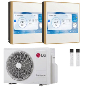Condizionatore LG ARTCOOL Gallery LCD dual split 12000+12000 BTU inverter A+++ wifi unità esterna 4.7 kW