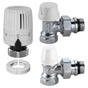 Kit termostatico a squadra completo per tubi ferro diam. 3/4" Caleffi per termosifoni
