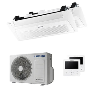 Condizionatore Samsung Cassetta WindFree 1 Via dual split 9000+9000 BTU inverter A+++ unità esterna 4,0 kW Samsung