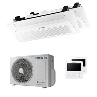 Condizionatore Samsung Cassetta WindFree 1 Via dual split 9000+12000 BTU inverter A+++ unità esterna 5,0 kW Samsung