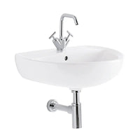 Lavabo Geberit Colibrì 60 cm monoforo sospeso bianco lucido Geberit